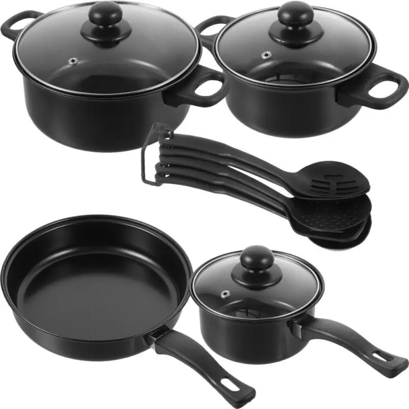 13 pcs/set non stick saucepan cookware set cooking pot frying pan set with lids a Glass Handles 4