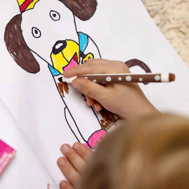 Paper Mate Children's Felt Tip Colouring Pens | Washable | Assorted Colours | 24 Fibre Tip Markers 5