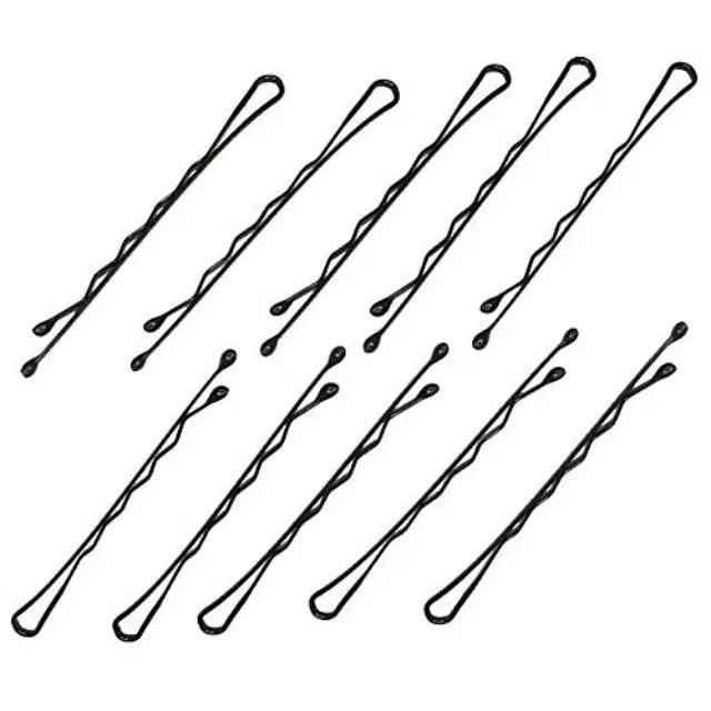 Pack of 12 Brown/Black Hair Grips Clips Bobby Pins - Must-Have for All Hair Colors 0