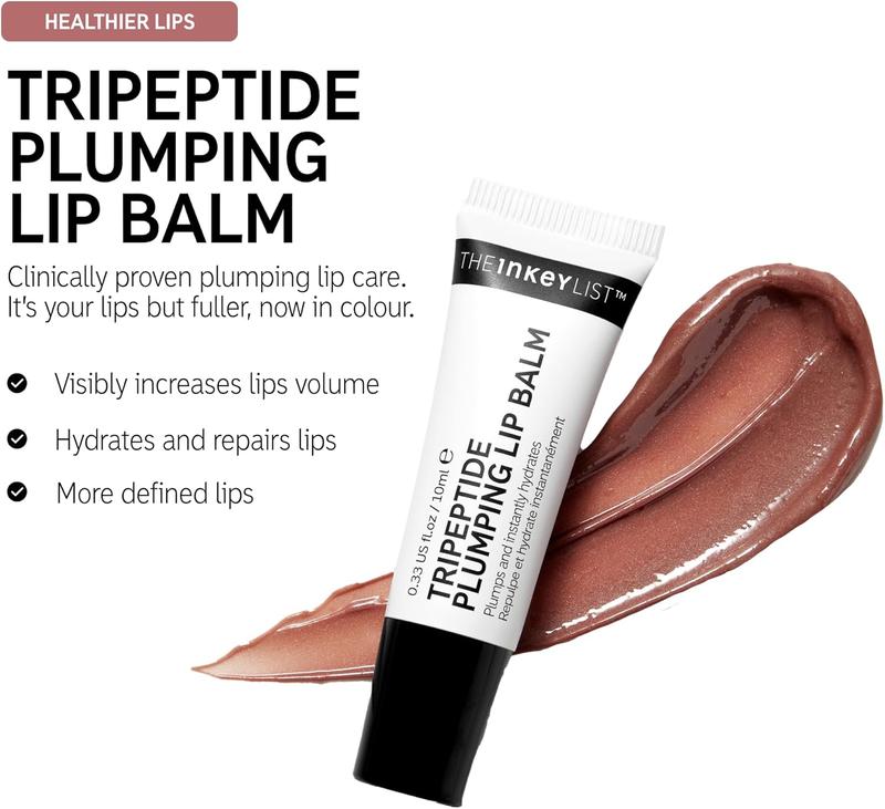 The Inkey List Tripeptide Plumping Lip Balm 10ml, Clinically Proven Plumping Tinted Lip Care, Hydrates Dry Cracked Lips, Vegan & Cruelty Free, Mocha Tint Skincare Comfort Moisturize Moisturizing 1