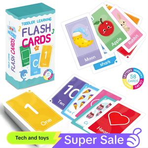 1 Box Children's Learning Flash Card, Color & Number & Shape & Rabbit Cognition Flashcards, Educational Toy for Kids, Colorful Learning Toys, Visual Stimulation Cards, Flashcards Learning Alphabet, Vocabulary Flashcards