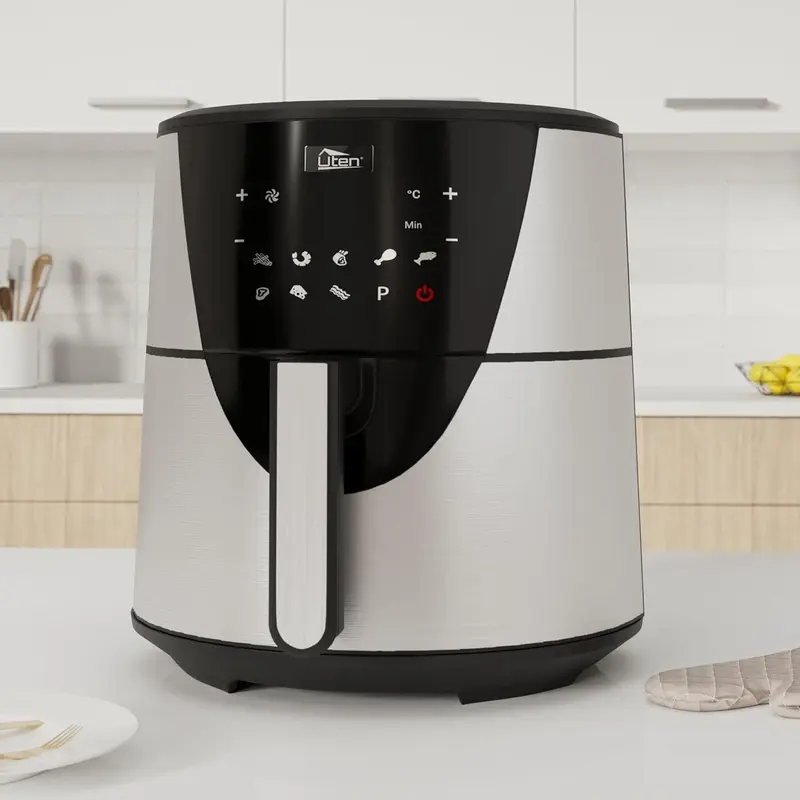 Air Fryer, Uten Air Fryers Oven 7.5 L, 8 Preset Programs, Preheat, Power Off Memory Function, Recipes, 1700W 1