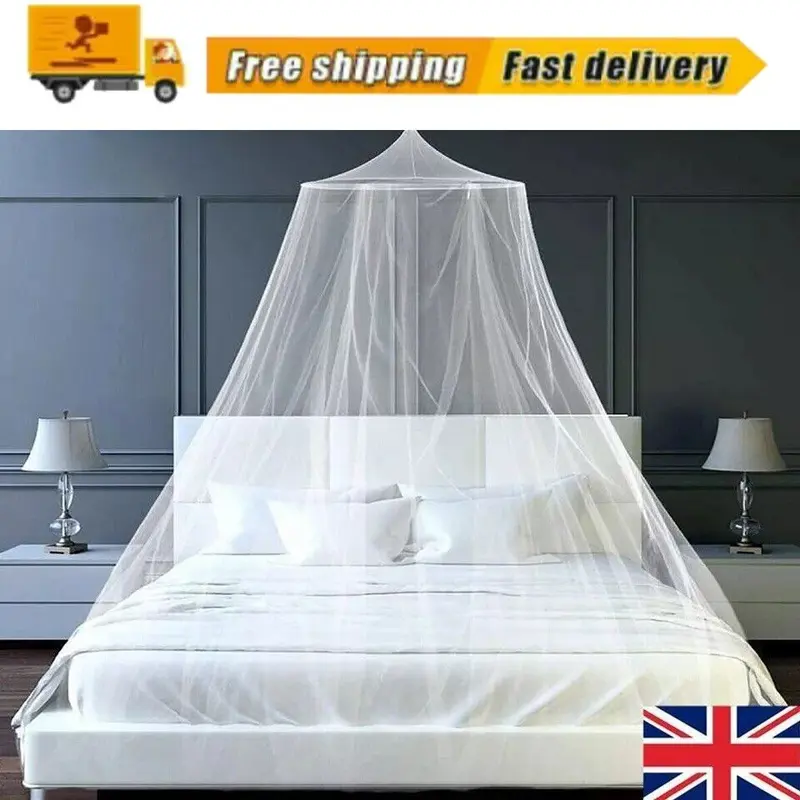 Dome Mosquito Net Canopy Fly Insect Protect For Double King Bed 9m x 2.5m UKK 2