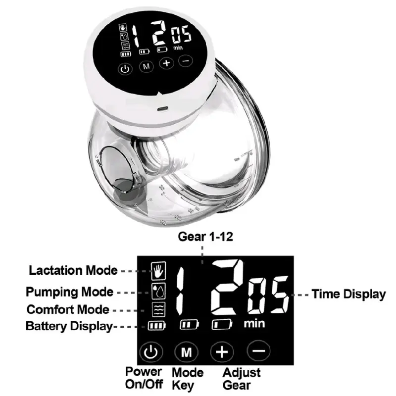 Wearable Milk Breast Pump for Convenient Breastfeeding hands free electric rechargeable pack of 1 pc UK stock delivery in 2 days 4