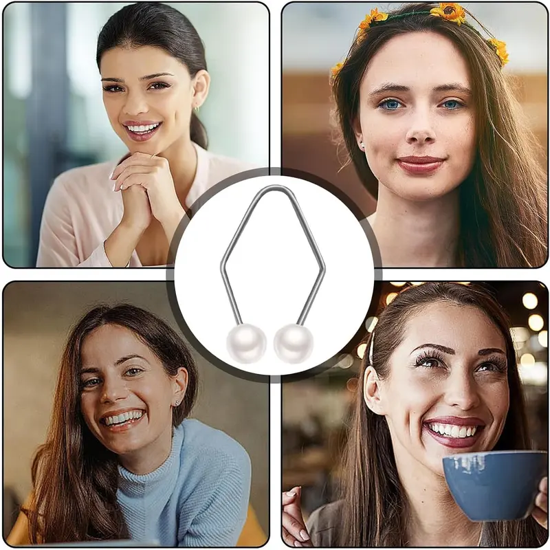 Dimple Trainer | Dimple Makers | Face Muscle Trainer | Stainless Steel Rustproof Smile Exercisers | Women Men Smile Correctors | Facial Beauty Training Tool For Working, Reading (Sliver) 2