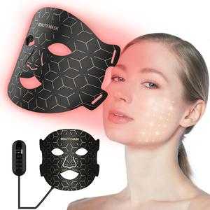 LED Facial Skin Care Mask, 7 Color LED Facial Beauty Instrument, Rechargeable Beauty Mask, Electronic Silicone Facial Beauty Instrument for Women & Girls