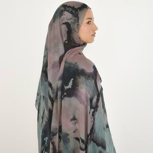 Watercolor Stone Hijab Noor The Label Luxury Modal Scarf Ultra Soft Lightweight Premium Double Sided for All Day Comfort Breathable Elegant Modest Fashion Essential Trendy Stylish Headscarf for Work Casual Wear Special Occasions
