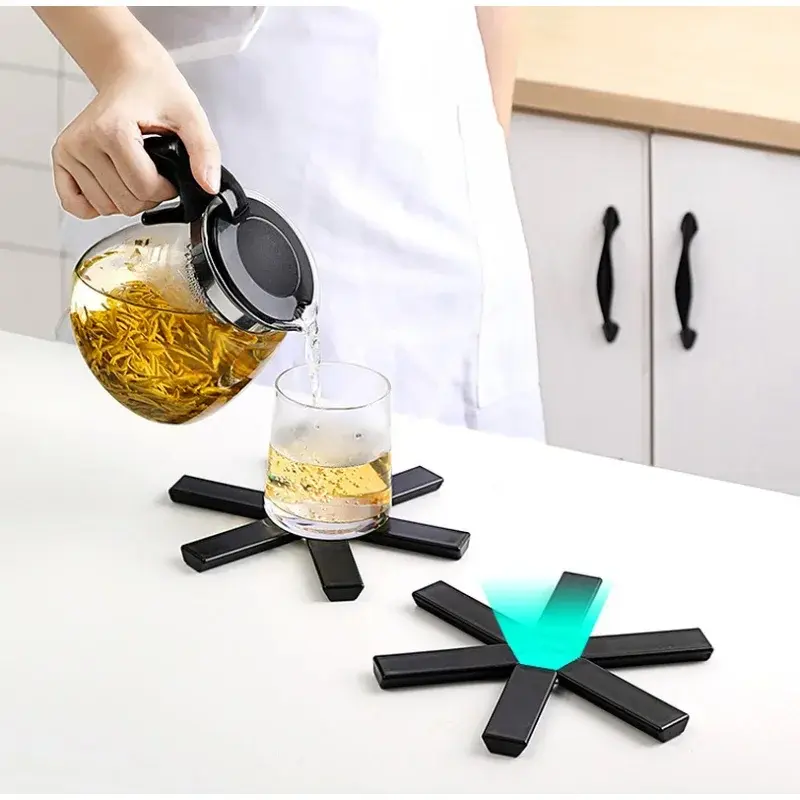 Silicone Folding Trivet Mats – Heat Resistant Pot Holders for Hot Pots & Pans | Non-Slip Pan Pads & Foldable Kitchen Accessories 3