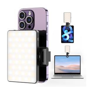 Phone Selfie Fill Light Clip, 3-color Temperature LED Pocket Light with Clip & Mount, Adjustable Phone Selfie Light Accessories for Outdoor Live Streaming & Vlog
