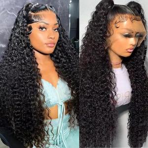 Deep Wave Lace Front Wigs Human Hair 13x4 13x6 Lace Front Wigs Human Hair Pre Plucked Deep Curly Glueless Wig 100% Virgin Human Hair Lace Front Wigs for Women