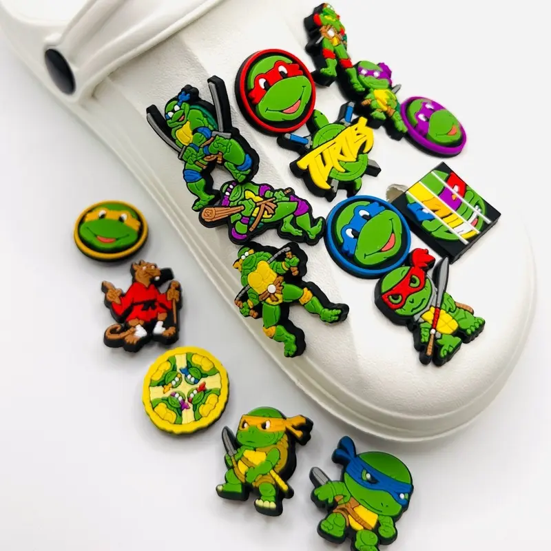 16x Ninja Turtles Charms for Croc Shoe Style | SET OF 16 | Super Cute Gifts- Bargain- Shoe Accessories- Shoe Decoration Charms Footwear Comfort Bridal Parent 2