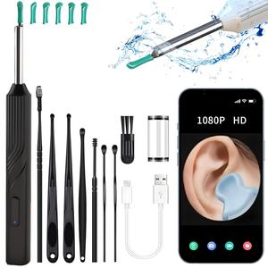Rechargeable Ear Wax Removal Tool, 1 Box Portable Ear Wax Cleaning Kit with Camera, Ear Cleaning Tool for iOS & Android