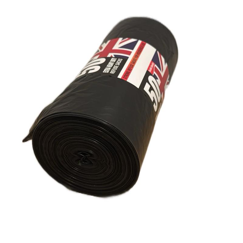 50 Pieces High Quality Bin Bags for Home Use Black Colour 2