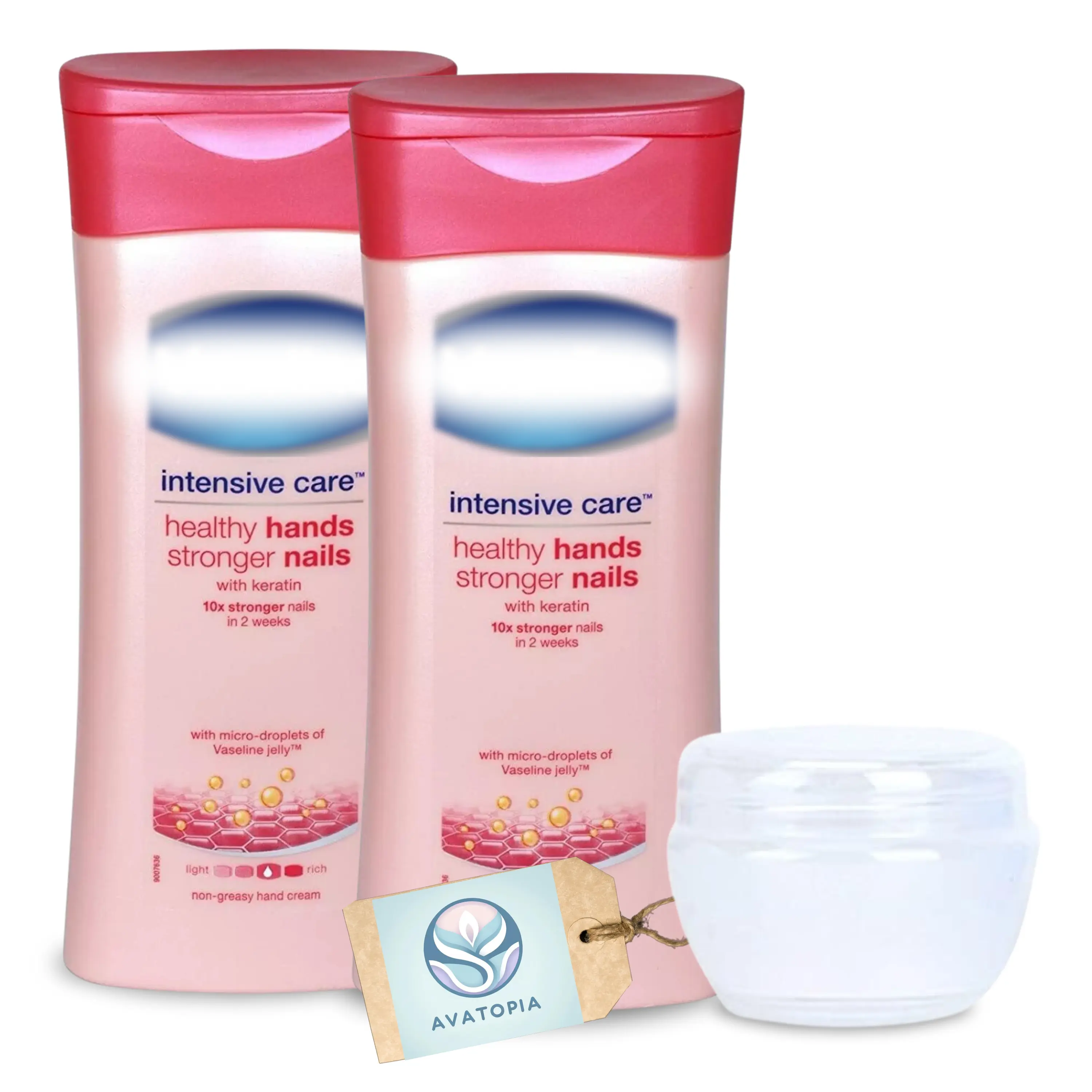Intensive Care Hand Cream for Very Dry Hands - 2 x 200ml | Working Hands Cream for Hand & Nail Care | Best Handcream for Dry Cracked Skin & Stronger Nails + 20ml Travel Pot for On-the-Go Moisture