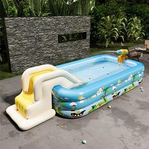 Inflatable Swimming Pool, Durable PVC Inflatable Swimming Pool, Easy To Carry and Store, Suitable for Summer Yard Water Entertainment Games, Parties and Gatherings