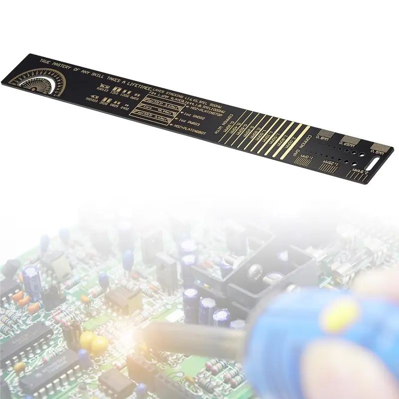 Printed Circuit Board Ruler with 180-Degree Measurements for Resistor, Capacitor, IC, SMD & More | 15cm, 20cm, 25cm 3