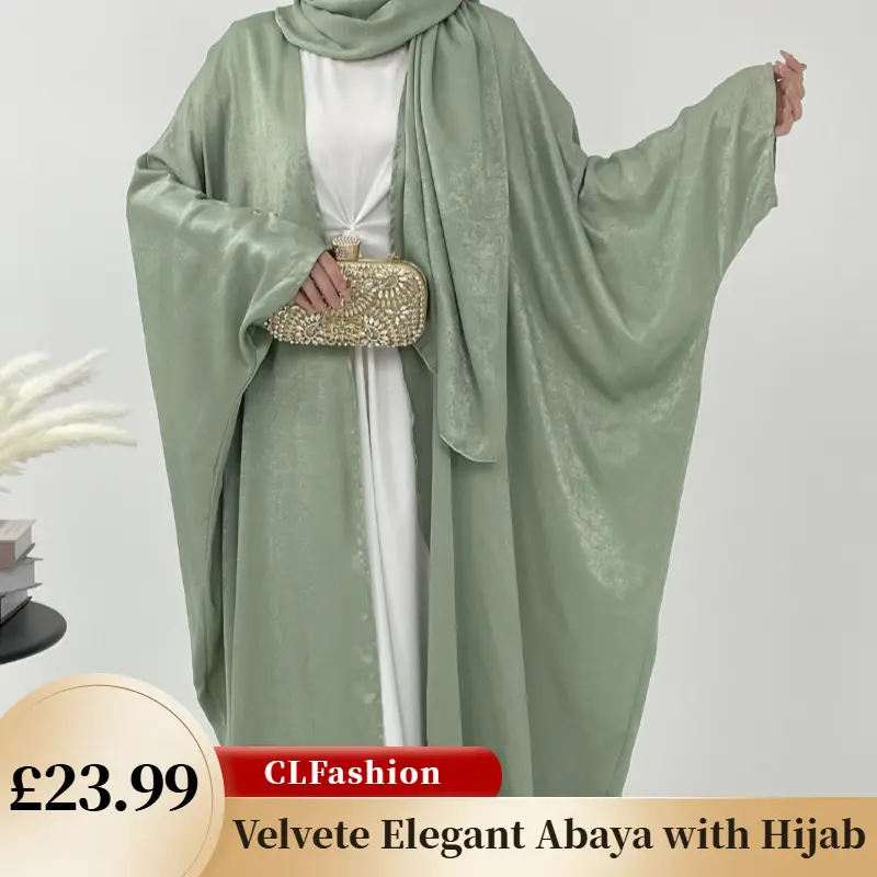 #CL38 New Women's Stylish And Elegant velvet With Muslim Arab Loose Abaya, Suitable For Parties And Daily Wear