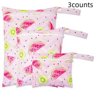 Multifunctional Storage Bag Set, 3 Counts/set Reusable Waterproof Wet Bag with Zipper & Handle, Storage Organizer for Home & Travel, Pouch Organizer, Travel Accessories