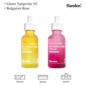 Slanden Green Tangerine VC Serum & Bulgarian Rose Serum for Skin Repair & Brightening Dark Spot