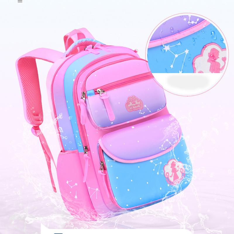 Product Introduction of Kid Girl Backpack School Bag Pink Blue Purple For Teenagers Backpack Waterproof Girl Schoolbag Kawaii Cute Primary BookBag 3