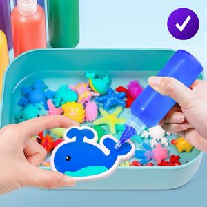 DIYWater Elf Painting Kit, 1 Set Magic Water Elf Mold & Random Color Luminous Glue & Colorful Glue & Accessory, Liquid Handmade DIY Making Material Package Toy Art Supplies