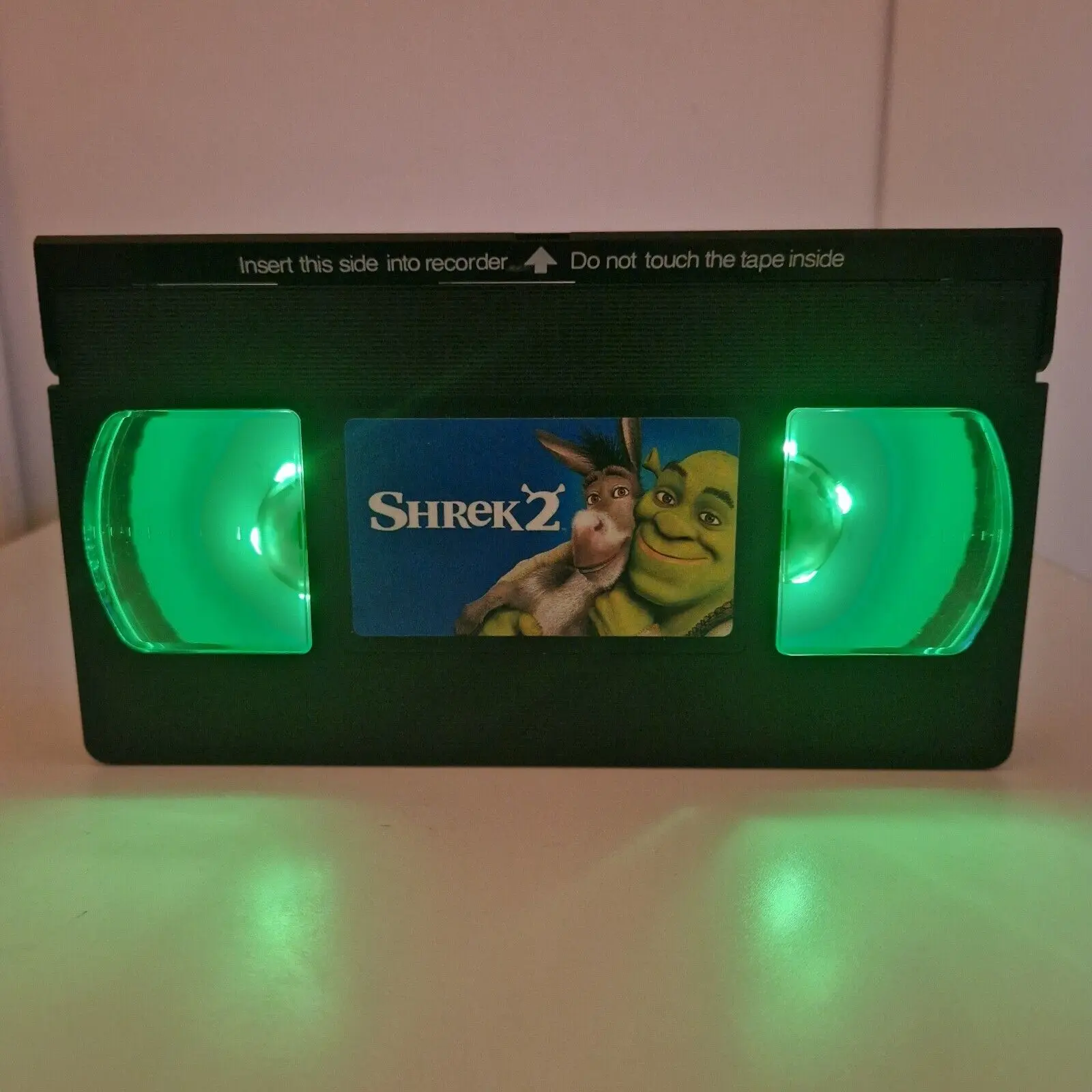 Shrek 2 LED VHS Video Tape Light Box Lamp Birthday Christmas Gift Idea Retro Animated Movie Film Battery Powered