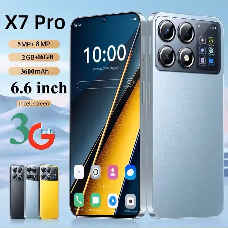 X7 6.6” Android 8.1 Smartphone - Dual SIM, 2GB RAM, 16GB Storage, 8MP Camera Cellphone Expandable Device Memory Rear