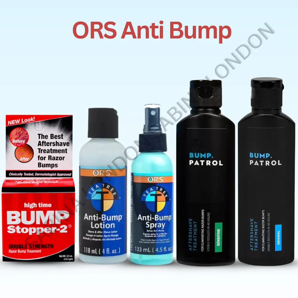 Razor Bump Treatment Set – ORS Anti-Bump Spray & Lotion 118ml, Bump Stopper Double Strength, Bump Patrol Original & Sensitive 57ml – Ingrown Hair & Razor Burn Solution