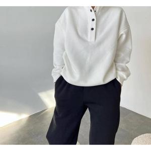 Autumn Women's Fashion Button Stand Collar Two-Piece Set, Solid Color Casual Sports Women's Suit Clothes Womenswear modest  co-ord  set spotlight  clothes 2  pcs travel  fit two  piece  outfit