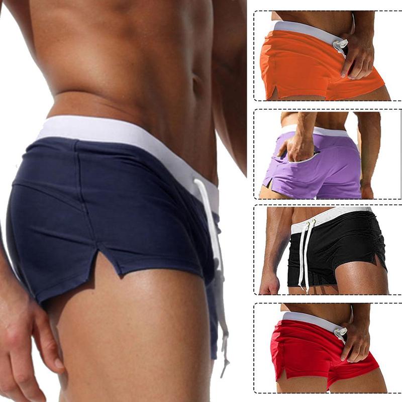 New Men's Fashionable Beach Shorts Made of Polyester Multi-color Sports and Casual Three Piece Shorts for Men 2