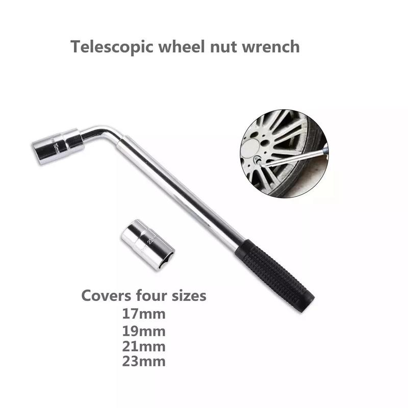 Product Introduction of Extendable Wheel Brace Wrench Telescopic 17 19 21 23MM Car Van Socket Tyre Nut 12