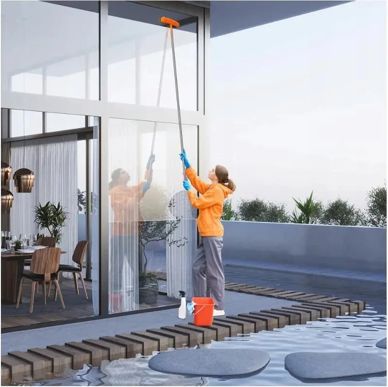 Telescopic Professional Large Window Cleaner Equipment Glass Cleaning Squeegee 1
