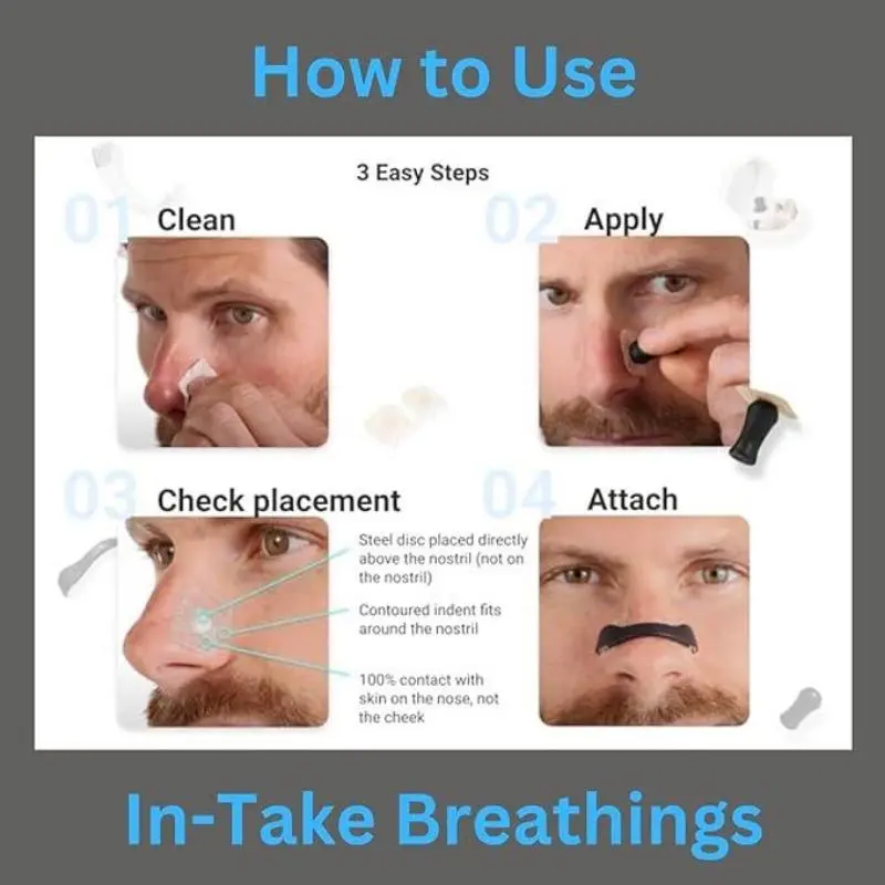 Magnetic Nasal Strips Kit - Boost Oxygen Intake, Reduce Snoring, Improve Sleep Quality - Sweat Resistant, Skin Safe Nasal Strips - Better Training Endurance, Sharper Focus, Stronger Immune System 7