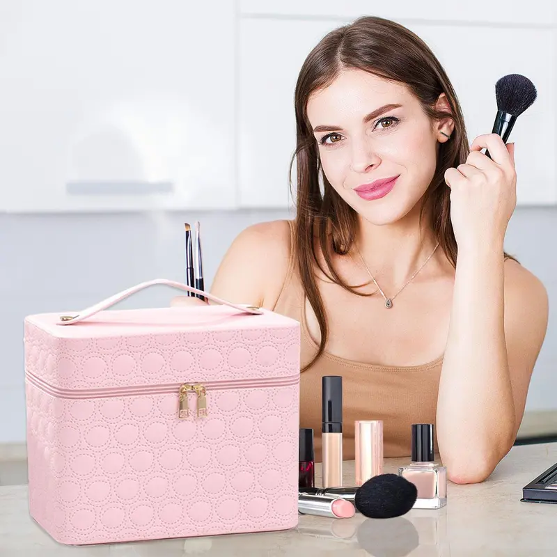 Extra Large Vanity Case Beauty Box Make up Jewelry Cosmetic Nail Storage Box AU 8