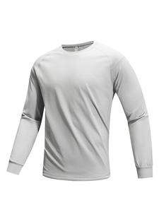 Men's Long Sleeve Round Neck Tee, Quick Drying Breathable T-shirt, Casual Crew Neck Top for Outdoor Sports, Men's Clothes for Fall & Winter