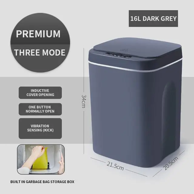 Automatic Smart Sensor Trash Can – 8L/7L Waterproof Electronic Bin with Narrow Seam for Home Use 6
