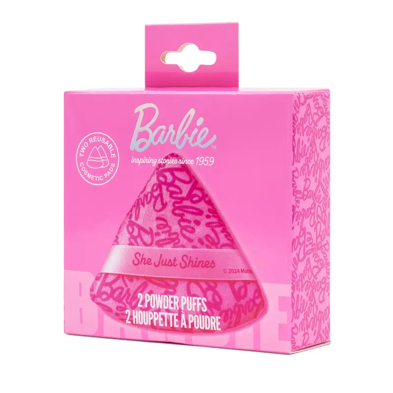 Barbie 2 Pack Reusable Triangle Powder Puff - Pink - Make-Up Puff - Powderpuff - Makeup Tool 2