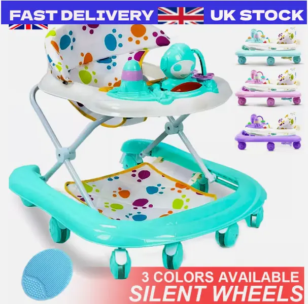 Baby Walker Bouncer First Steps Push Along Activity Music Ride On Car Melody UK