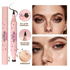 Sam Sugar Dual-Ended Freckle Pen, Waterproof Sweat-Proof Quick Dry Freckle Eyeliner for Long-Lasting Makeup, Perfect for Natural Beauty, Longwear Eye Liner