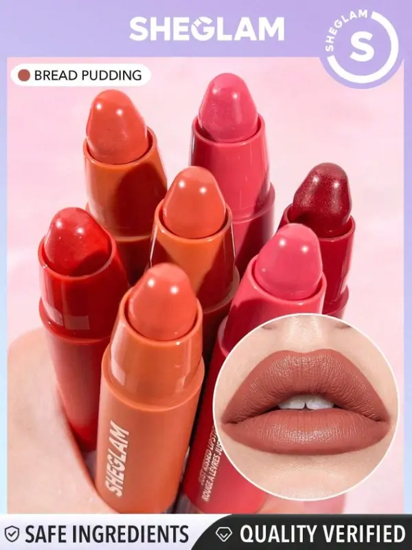 SHEGLAM Just Kissed Lipstick Crayon – Streusel | Shimmer Matte Lip Glow for All Occasions 4