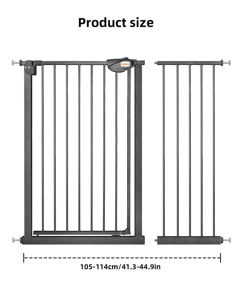 Product Introduction of Baby Gate for Doors and Stairs – 100cm Height, Safety Pet Gate with Automatic Closure & Triple Locking 26