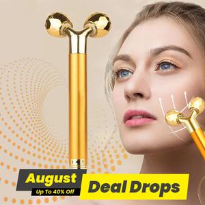 Electric Face Massager, 1 Box 3D Roller & T Shape Facial Roller Massager Kit, Muscle Roller Stick, Skin Care Tools for Women & Men