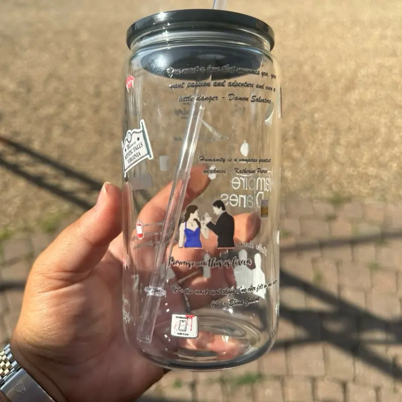 Vampire diaries glass cup 2