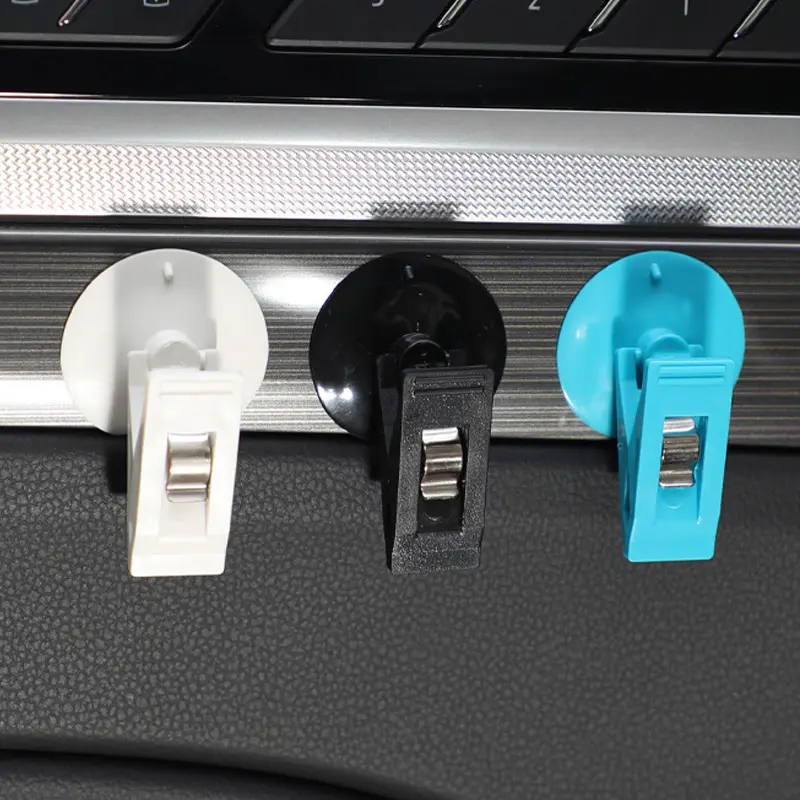 2/4Pcs Suction Cup Clip Car Interior Window Clip Removeable Bill Card Clamp Holder Ticket Fastener Clip Car Interior Accessories 4