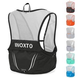 Unisex Contrast Binding Buckle Front Vest Backpack, Breathable Contrast Mesh Water Bottle Vest Backpack, Sports Water Bottle Bag for Summer, Running Vest, Pickleball Tennis Bag