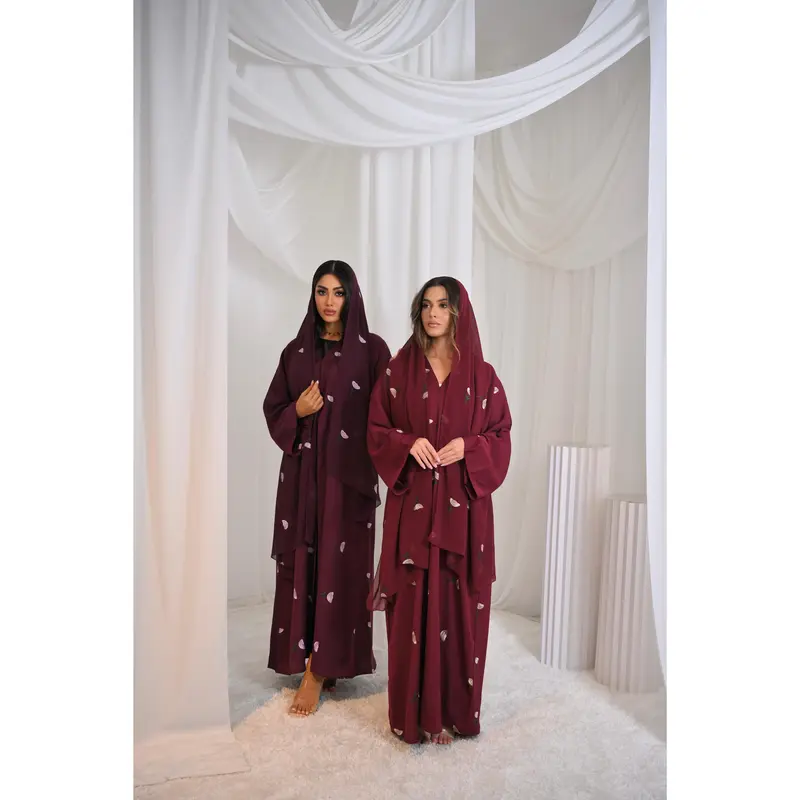 Yasmina Embroidery Buttoned Abaya 6