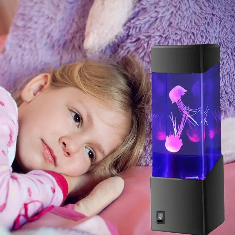 7LED Jellyfish Lava Lamp Aquarium Tank Bedside Night Atmosphere Mood Light Gifts 3