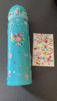 Product Review of [NovaHome] Unicorn Gemstone Sticker Sports Water Bottle - BPA Free Art and Craft Kit for Kids Age 6-12 Years Old, Leakproof and Decorate Your Own Water Bottle with Glitter Gems - Great Birthday, Valentines and Christmas Gift Idea for Children. from A**r 0