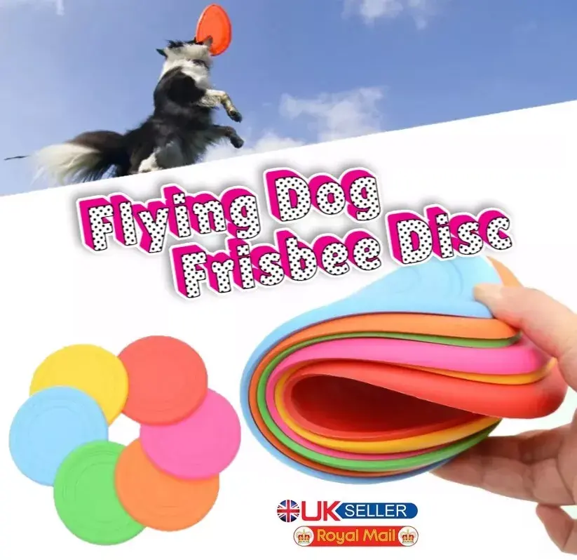 Silicone Dog Frisbee Training Toy Throwing Disc Fetch UK Toys SML 1871 SOLD
