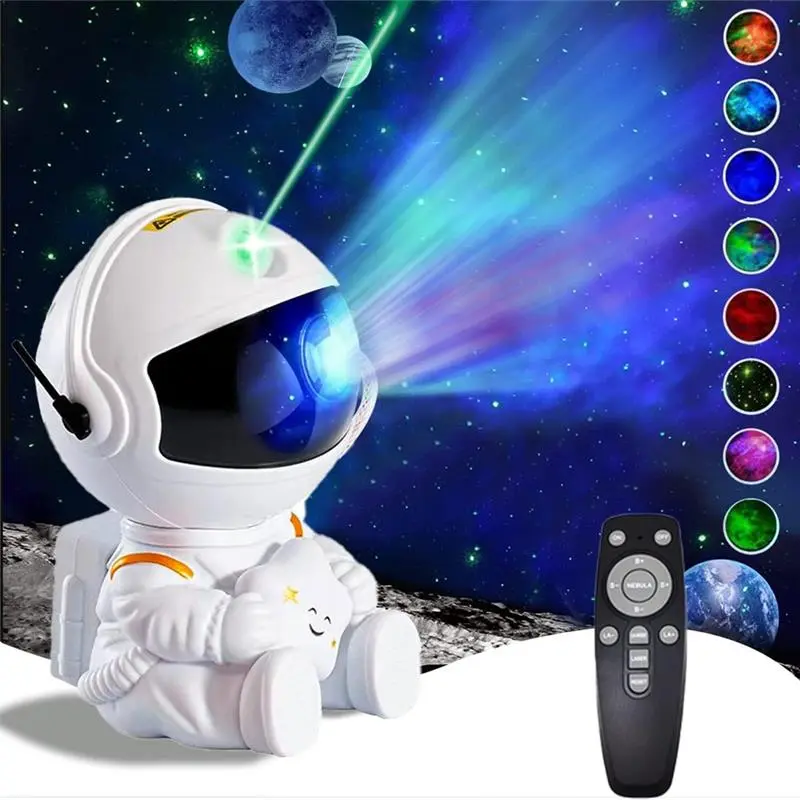 Astronaut Galaxy Star Projector - 7 Effects Night Light for Bedroom, Kids Room, Game Room, Home Theater - Remote Control and Timer - Portable and Innovative Design - Audio speakers  bluetooth astronaut  projector  light astronaut  projector 0